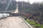 В Платоновском парке Тулы ведется капитальный ремонт плотины среднего пруда