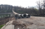 В Платоновском парке Тулы ведется капитальный ремонт плотины среднего пруда