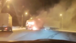 На трассе в Киреевском районе сгорел грузовой автомобиль