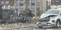 Внедорожник вылетел с дороги в результате ДТП на Калужском шоссе в Туле - ИА Тульская служба новостей