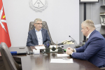 Дмитрий Миляев провел рабочую встречу с председателем Тульской Федерации профсоюзов Сергеем Судницыным