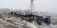 В Плавском районе фура опрокинулась в кювет - ИА Тульская служба новостей