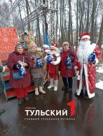 Деды Морозы устроили флешмоб в Комсомольском парке Тулы