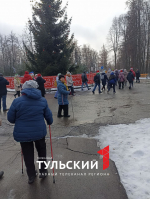Деды Морозы устроили флешмоб в Комсомольском парке Тулы