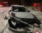 В Киреевском районе водитель автомобиля Geely не справился с управлением и въехал в щит газопровода