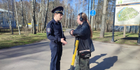 В Центральном парке проверили самокатчиков - ГТРК