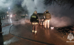 В поселке Менделеевском загорелся легковой автомобиль