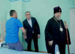 Дмитрий Миляев вместе с Митрополитом Тульским и Ефремовским Алексием поздравили с пасхой участников СВО