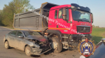 Грузовик смял LADA на трассе в Киреевском районе Тульской области