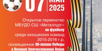 В спортшколе «Металлург» пройдут игры первенства по футболу - Управление физкультуры и спорта