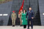 В Киреевском районе Знамя Победы развернули на Кургане Бессмертия