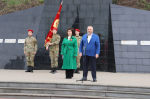 В Киреевском районе Знамя Победы развернули на Кургане Бессмертия