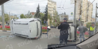 ДТП с перевертышем произошло на перекрестке Пузакова и Октябрьской в Туле - ИА Тульская служба новостей