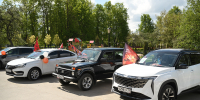 Тульские предприниматели приняли участие в автопробеге в честь юбилея Победы - Правительство области