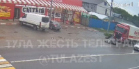 Под Тулой потерявший управление мотоцикл сбил пешехода. Видео - ИА Тульская пресса.Ru