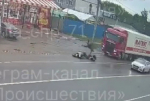 Под Киреевском мотоцикл после аварии "подкатился" под пешехода