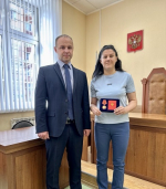Помощнику судьи Советского районного суда г. Тулы Барковой С.В. вручена награда