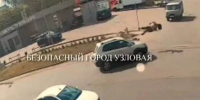 Серьезное ДТП с мотоциклистом в Узловой попало на камеру - Молодой коммунар