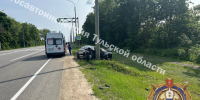 В Тульской области Kia врезалась в столб: пострадали водитель и две его пассажирки - ИА Тульская пресса.Ru