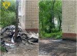 В Туле разбираются со свалкой строительного мусора после ремонта крыши