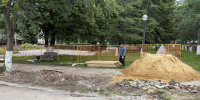 В тульском сквере Коммунаров начались работы по благоустройству - ИА Тульская служба новостей