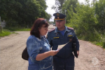 В Кимовске, Богородицке и палаточном лагере «Лидер» спасатели провели профилактические беседы с гражданами
