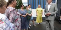 Новый модульный ДК в Селиваново посетил Дмитрий Миляев - Молодой коммунар