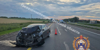 Автоледи на иномарке врезалась в Toyota и влетела в ограждение под Ефремовом Тульской области - Центр 71