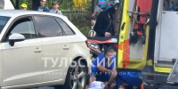 18-летний мотоциклист попал в больницу после столкновения с "Ауди" в Туле - ТК Первый Тульский
