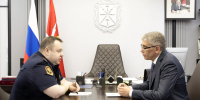 Дмитрий Миляев провел рабочую встречу с заместителем директора Росгвардии генерал-полковником полиции Василием Сониным - Правительство области