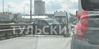 На Восточном обводе в Туле произошло ДТП: у легковушки смяло пол кузова - ТК Первый Тульский