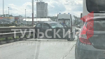 На Восточном обводе в Туле произошло ДТП: у легковушки смяло пол кузова