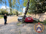 В Алексине пьяный водитель автомобиля «ВАЗ» врезался в легковушку и дерево