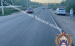 В Ефремове мотоциклист без прав столкнулся с Mercedes