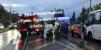 Очевидцы: два человека погибли в лобовом ДТП с автобусом и каршерингом под Тулой - ИА Тульская служба новостей