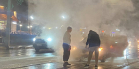 В Заречье водители и очевидцы потушили загоревшийся Peugeot - Myslo.Ru