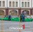 На площади Ленина в Туле начали устанавливать новую новогоднюю елку - ТК Первый Тульский