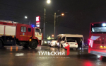 Маршрутка попала в аварию на месте смертельного ДТП на Пролетарском мосту