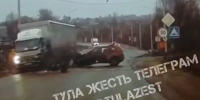 Момент ДТП в тульском Маслово попал на видео - ИА Тульская служба новостей
