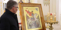 Миляев от имени туляков передал казанскому храму икону святого Георгия Победоносца - ИА Тульская служба новостей
