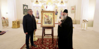 Дмитрий Миляев передал икону Георгия Победоносца в казанский храм - ИА Тульская пресса.Ru
