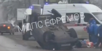 В Ефремове перевернулся легковой автомобиль в ДТП - ТК Первый Тульский