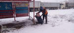Под Богородицком дорожники расчистили трассу и остановку от снега