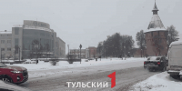 Как в Тульской области в период снегопада обеспечивают безопасность на дорогах - ТК Первый Тульский