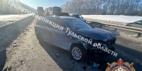 Взрослый и дети пострадали в тройном ДТП под Щекино - Молодой коммунар