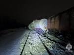Под Богородицком ночью с рельсов сошел поезд: опубликованы фотокадры с места происшествия