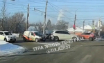 Момент ДТП на Пролетарском мосту попал на видео