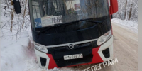 Автобус №21А застрял в снегу по пути в деревню Мызу - ИА Тульская служба новостей