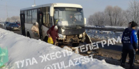 На Восточном обводе в Туле произошло ДТП с участием автобуса 10Л - ТК Первый Тульский