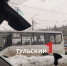 Автобус выехал на трамвайные пути в Туле - ТК Первый Тульский